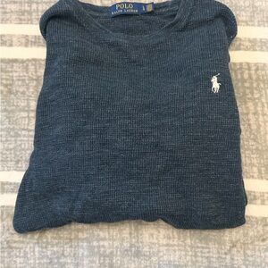 Polo by Ralph Lauren Blue Crewneck Sweater with Polo Pony